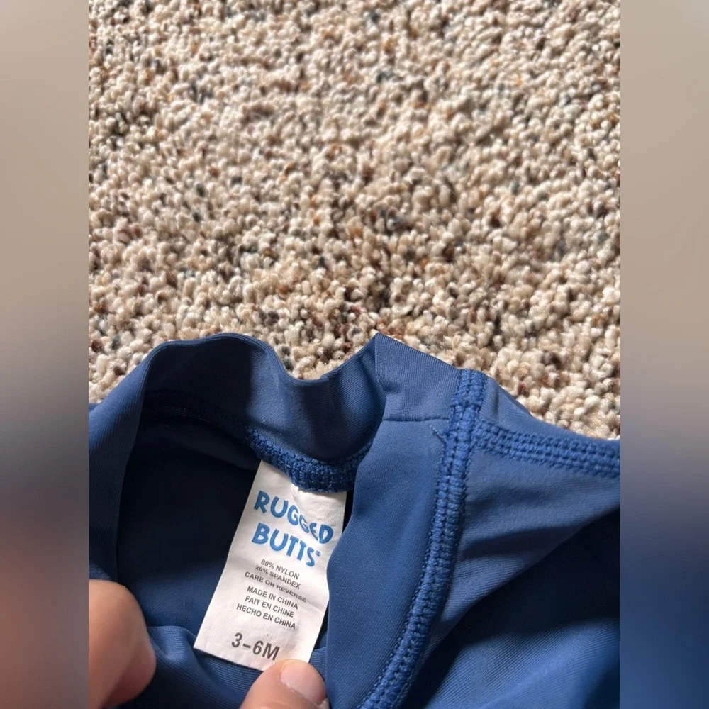 RuffleButts Swim Trunks Set - Picture 3 of 4